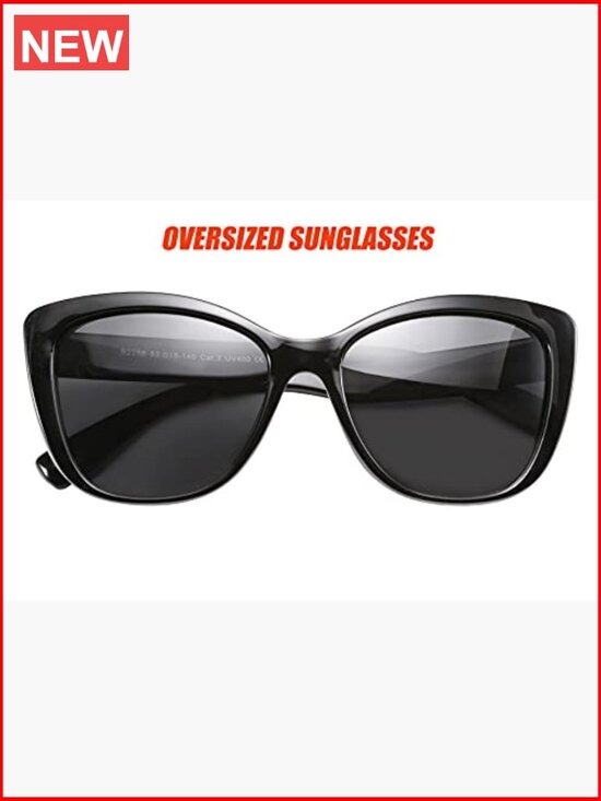 Polarized Vintage Square Cat Eye Sunglasses with UV400 Protection